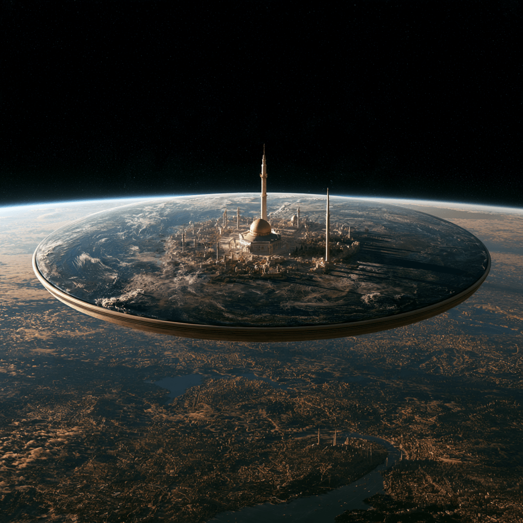 Flat earth disc